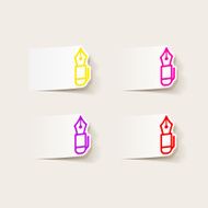 realistic design element pen