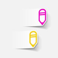 realistic design element pencil N5