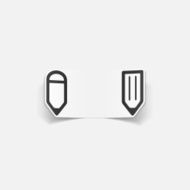 realistic design element pencil N6