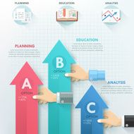 Modern infographic option template N3