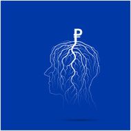 Tree of business shoot grow on human head symbol