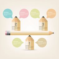 Education Infographics pencil Template Design
