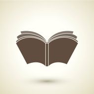 retro style open book icon