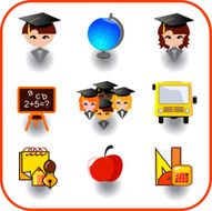 education vector icon set