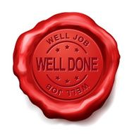 well done red wax seal