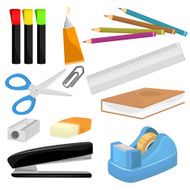 Stationery Object Icon Set