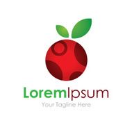 Tasty cherry icon simple elements logo