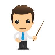 Funny Cartoon Office Worker N8