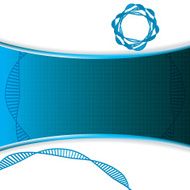 Molecule illustration blue background N2