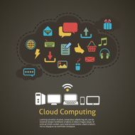 Cloud computing abstract background concept