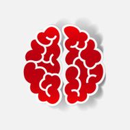 realistic design element brain N2