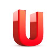 3d red letter U N4