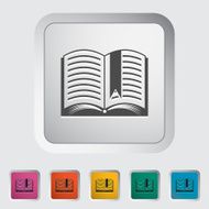 Book Single flat icon N7