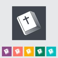 Bible flat single icon