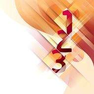 modern Design Labels number banners N2