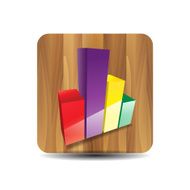 Vector statistics graphs icon