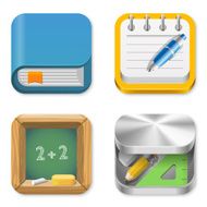 Education UI Icon set for mobile devices