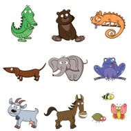 Alphabet with cartoon animals 1 N2