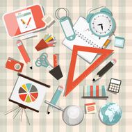 Vector School or Business - Office Objects Set