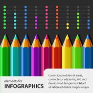 InfographicsElementsPencilsColors