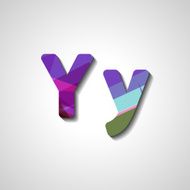 Colorful letter alphabet N149