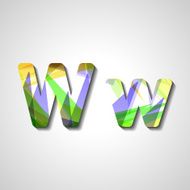 Colorful letter alphabet N150