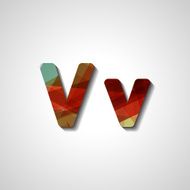 Colorful letter alphabet N151