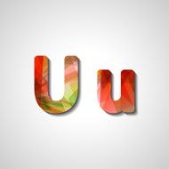 Colorful letter alphabet N152
