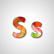 Colorful letter alphabet N154