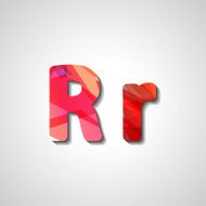 Colorful letter alphabet N155