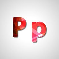 Colorful letter alphabet N157