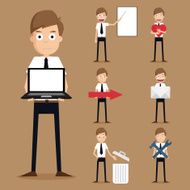 Set of businessman characters N5
