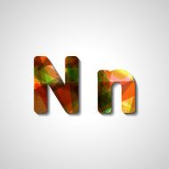 Colorful letter alphabet N159