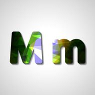 Colorful letter alphabet N160