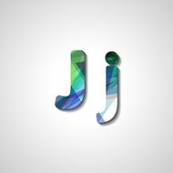 Colorful letter alphabet N163