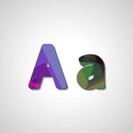 Colorful letter alphabet N164