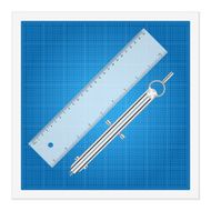 blueprint and ruler instruments N10