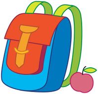 School - rucksack and apple N2
