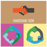 Handshake abstract sign partnership symbol