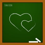 Vector two hearts icon Eps10