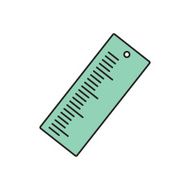 Vector ruler icon Eps10 N7