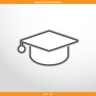 Vector academic cap web icon N3