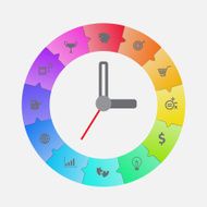 Infographic clock design vector
