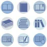 Vector Set of Books Icons N2