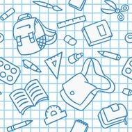 School pattern with education supplies N4