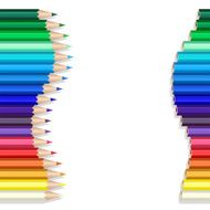 Color pencils wave