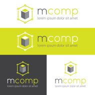 Vector modern logo for web studio or finance company