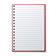 Open Blank Lined Page notebook