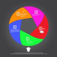 education concept circle vector icon