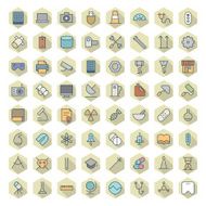 Thin Line Icons For Technology Industry and Science